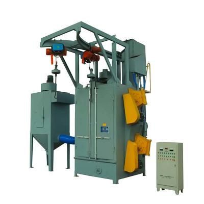 China 2500kg Hanger Double Hook Type Shot Blasting Machine with Cantilever Centrifugal Blaster à venda