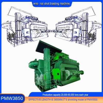 China Wire Products Descaling and Shot Peening Electric Wire Rod Coil Shot Blasting Machine for sale