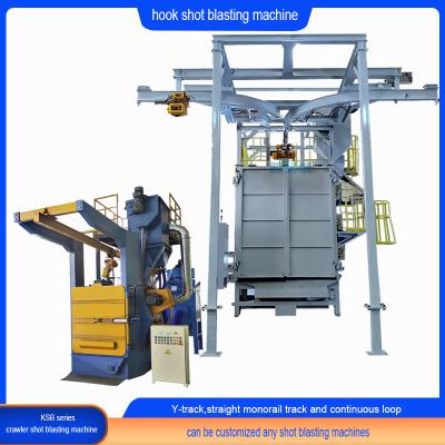 China Single and Double Hook Electric Spinner Hanger Shot Blasting Machine with Open Loop zu verkaufen