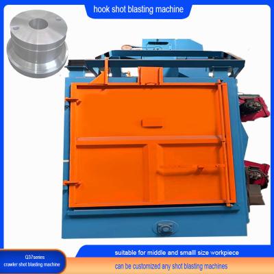 China Single and Double Hook Hanger Shot Blasting Machine for High Cleanliness on All Moulds for sale