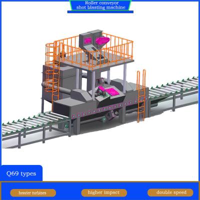 China Cleaning Workpiece Surface Customized Roller Through Conveyor Shot Blasting Equipment for sale