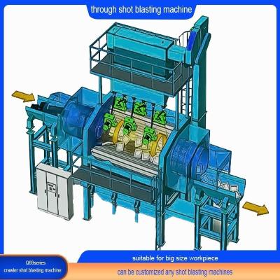 China 6*30 Steel Pipe Inner and Outer Wall Through Type Shot Blasting Machine for sale