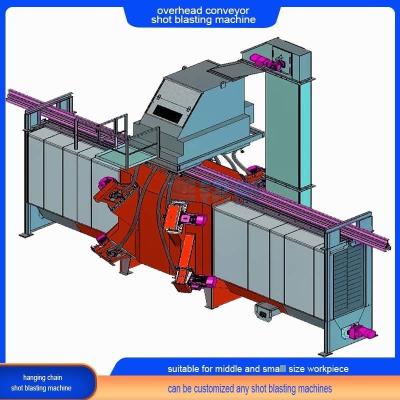 China Automatic Long Life Overhead Monorail Conveyor Shot Blasting Machine for Requirements for sale