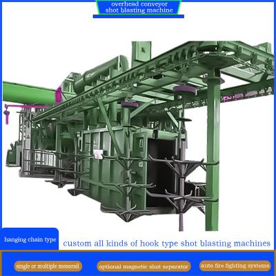 China One Continuous Overhead Rail Shot Blasting Machine with Diesel Engines Components for sale