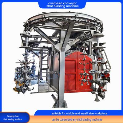 China Qseries Continuous Overhead Chain Conveyor Shot Blasting Machine for Small Objects for sale