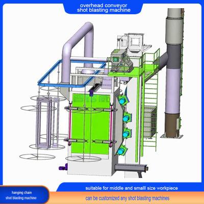 China Multiple Hooks Catenary-Through Abrator Shot Blasting Machine for Mill Scale Removal for sale