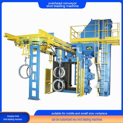 Cina Critical Cleaning 20t Perfect Overhead Chain Conveyor Shot Blasting Machine with Hook in vendita