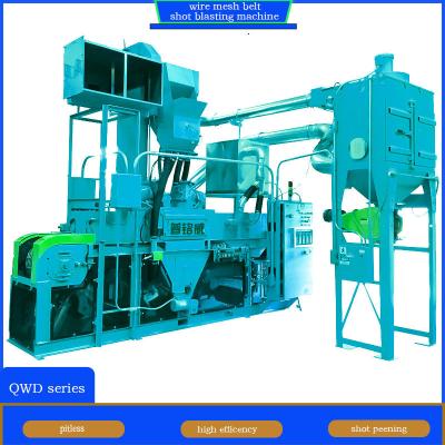 China 0.5-4 M/Min Cleaning Speed Wire Mesh Belt Shot Blasting Machine with Pitless Design for sale