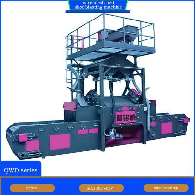 China 1200mm Wire Mesh Crawler Abrator Shot Blasting Machine with 0.5-4 M/Min Cleaning Speed for sale