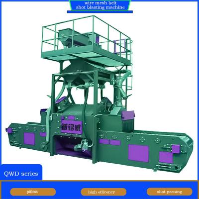 China 170 Qwd Wire Mesh Belt Shot Blasting Machine with Abrasive Flow Rate 10*120 Kg/Min zu verkaufen