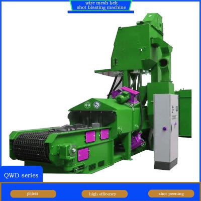 China Crawler Abrator Wire Mesh Conveyor Belt Shot Blasting Machine with 6 Blast Wheel en venta