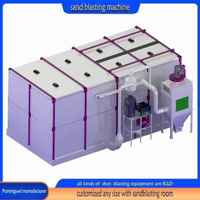 China Custom Large Sandblasting Booth Cleaning Machine PMW Series Made in by Pumingwei for sale