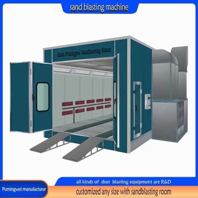 China Ultra Blast Pot Sandblasting Room Shot Blasting Cleaning Way for Markets from Pumingwei for sale