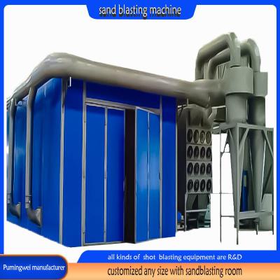 China Industrial Experience 20years PMW-S8 Manual Sand Blasting Room for Oxide Layer Removal Te koop