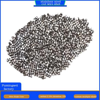 Cina Hardness HRC 32-50 Custom Conditioned Stainless Steel Cut Wire Shot for Aluminum Parts in vendita