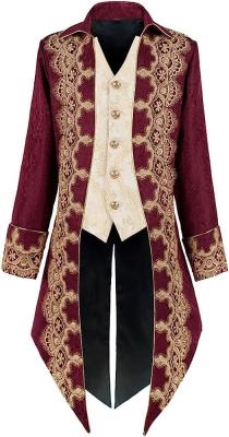 China Spandex Crubelon Mens Medieval Steampunk Jacket Dress Coat Gothic Victorian Uniform for sale