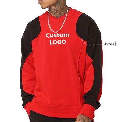 China Viable Men's Clothing Custom Made Streetwear Crewneck Heavyweight Heavy Quilting Color Sweatshirt Cotton Sweatshirt for sale