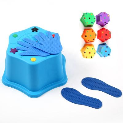 China Children Training Equipment Plum Stack Plastic Toys Integrity Training Equipment Progression Balance Stone Toy for sale