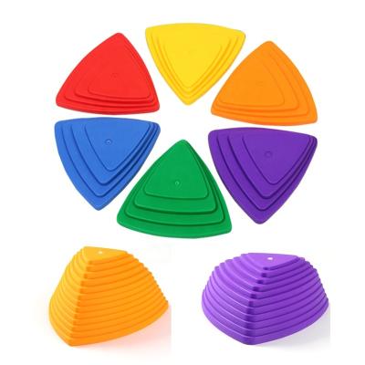 China Non-slip Safe Stone Kids Progression Physical Health Children Training Balance Toy Plastic Children Educational Balancing Stone for sale