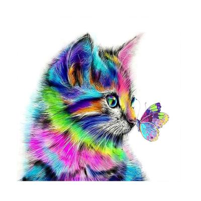 China Custom 5D DIY Diamond Painting Cat Embroidery Mosaic Full Square Round Rhinestone Personalized Picture Decoration Animal Painting Home Art for sale