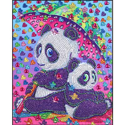 China Custom Drill Diamond Embroidery Picture Cstitch DIY Decoration Diamond Dot Trend 5D Diamond Painting Animal Panda Special-Shaped for sale