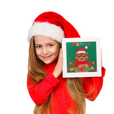 China Handmade Christmas Children Santa Claus Figure Christmas Gifts Full Dril of Diy Cartoon New Year Christmas Decoration 5D Diamond Painting on Canvas for sale