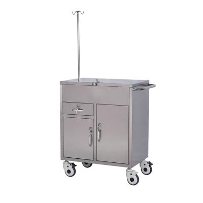 China Super Quality 304 Stainless Steel Stainless Steel Hospital Cabinet Medical Trolley for sale