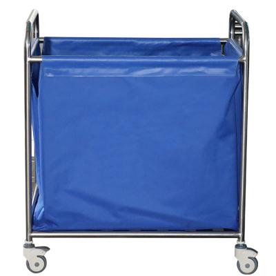 China Stable Quality 304 Stainless Steel Hospital Nursing Medicine Cabinet Stainless Medical Dirt Bag Trolley for sale