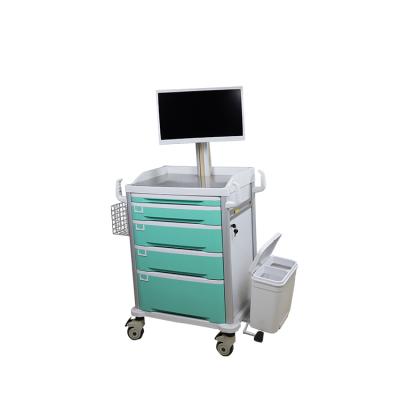 China Modern Manufacturer Medical Supply Trolley Push Rolling Cart With Lock for sale