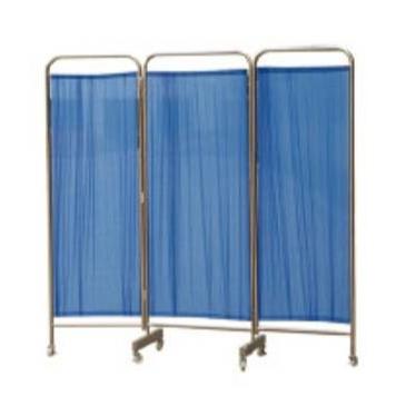 China 304 Stainless Steel Manufacturer Price Stainless Steel 3 Fold Mobile Folding Hospital Screen for sale