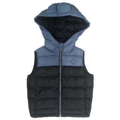 China Anti-wrinkle kids boy coat sleeveless jacket hooded vest with padded cotton for winter for sale