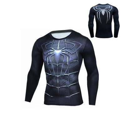 China Mavi spiderman long sleeve slim viable tiny milk polyester spandex silky tracksuits for men for sale