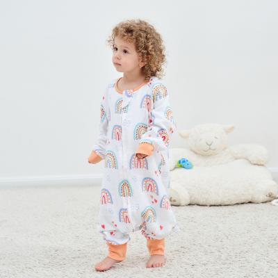 China Solid Color Breathable Baby Sleeping Bag Cotton Organic Bamboo Pajamas for sale