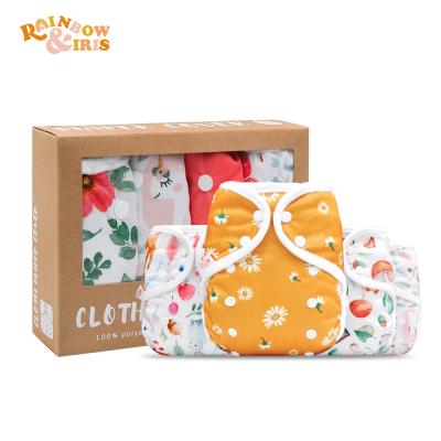 China Factory New Organic Newborn Baby Diapers Printed Pocket Cloth Diaper Cover for sale