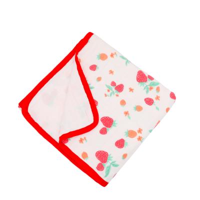 China Anti-bacteria factory wholesale custom baby cotton sets muslin blankets fabric bamboo polyester wrap blanket for sale