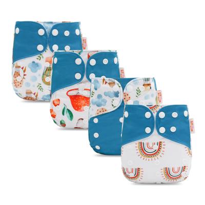 China Bamboo Cloth Printed Baby Cloth Baby Diapers Terry Tpu Waterproof Reusable Cloth Diaper Factory Wholesale for sale