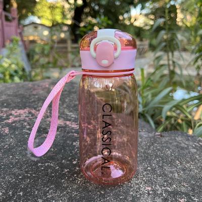 China Sustainable Wholesale Customized 400ml Kids Sports Plastic Water Bottle With Flange And Safety Filter for sale