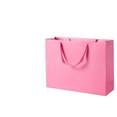 China Recyclable Luxury Friendly Reusable Grocery Recycled Paper Bag With Ribbon Eco Friendly Paper Bag Ready To Ship for sale