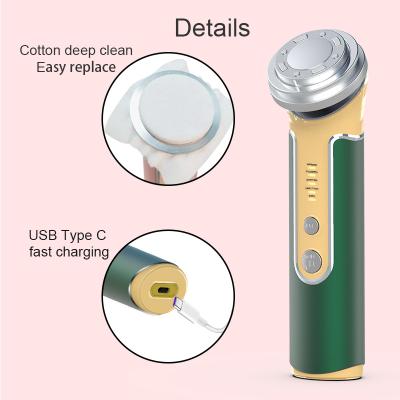 China Type C 5 in 1 EMS Facial Beauty Device for Wrinkle Removal Skin Lifting Tightening Hot Treatment Skin Care Machine for sale