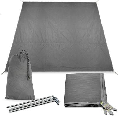 China Diagonal tying type waterproof camping tarp - rain tarp for camping hammock and tent tarp for under tent for sale