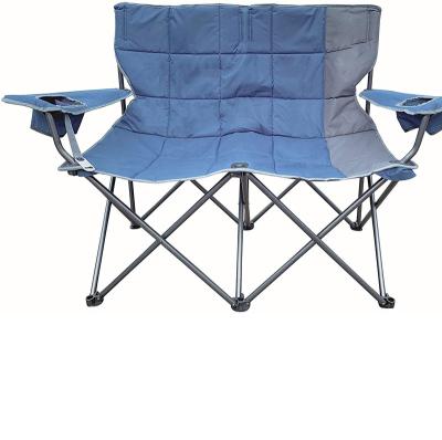 China loveseat with bottle opener perfect outdoor double folding chair FC007 for sale