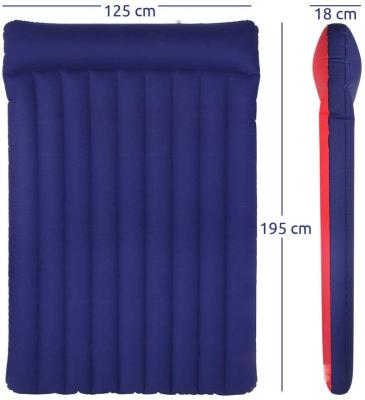 China PVC Air Mattress with Pillow for 1 or 2 Persons at Camping Mat as Single Duo and Sit Lie Version for sale