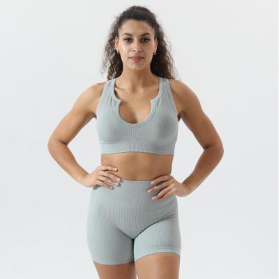 China China Manufacturer High Quality Women Yoga Suit Workout Suit Breathable Sports Bra And Shorts Yoga Set for sale