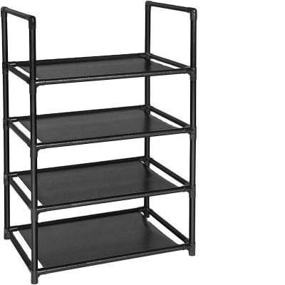 China (Size) 6 Tier Adjustable Free Standing 18 Pair Plastic Shoe Rack Display Shoe Rack Organizer for sale