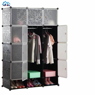 China Plastic Cube Wardrobe PP Panel Living Room Bedroom Wardrobe Adjustable (in Height) for Store for sale