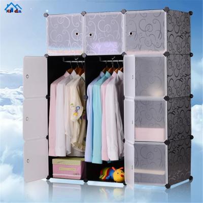 China (Size) PP Fabric Adjustable Durable Creative Scandinavian Retro Wardrobe for sale