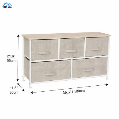 China Factory Directly Wholesale Adjustable Home 4 Drawer Furniture Drawer Chest Narrow Fabric Drawer Chest (Size) for sale