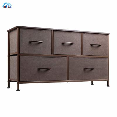 China Adjustable (Height) Guaranteed Furniture 4 Drawer Single Drawer Quality Chest Narrow Fabric Chest for sale