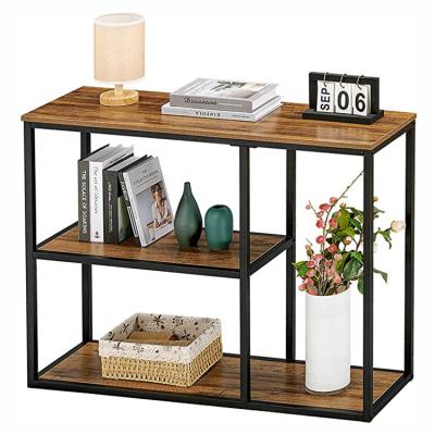 China Antique Adjustable Sturdy Wooden Book Shelves Storage Shelves 3 Tiers (Height) Solid Wood Metal Open Bookcase for sale