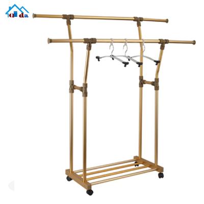 China Modern Good Supplier Heavy Duty Clothes Rail Retail Clothing Rolling Garment Rack For Sale for sale